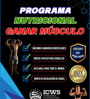 PROGRAMA GANANCIA DE MASA MUSCULAR